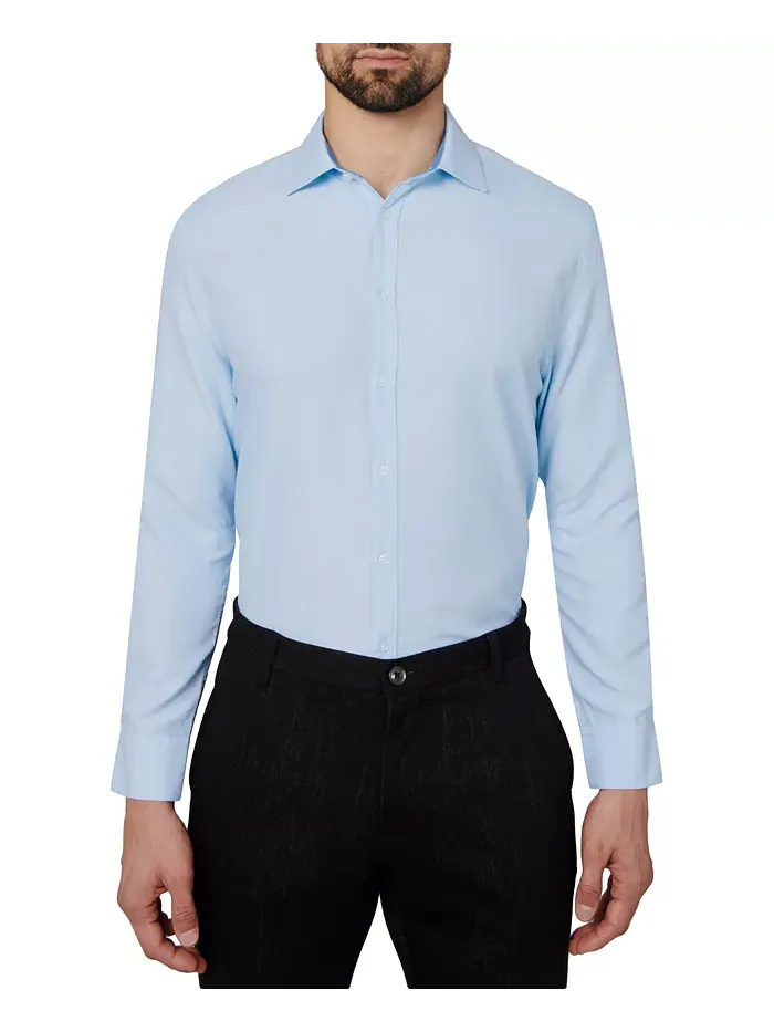 Мужская классическая рубашка Regular Fit из немнущейся ткани для повседневной носки Calabrum — изображение 2 из 6