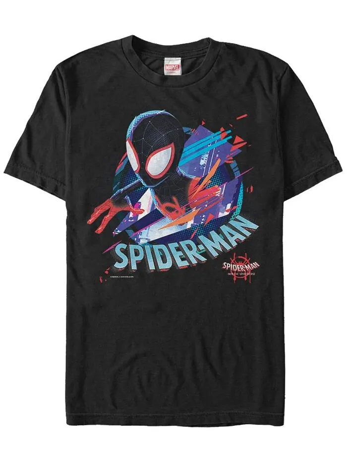 Мужская футболка с короткими рукавами и изображением Человека-паука Marvel Into The Spiderverse с — изображение 1 из 1