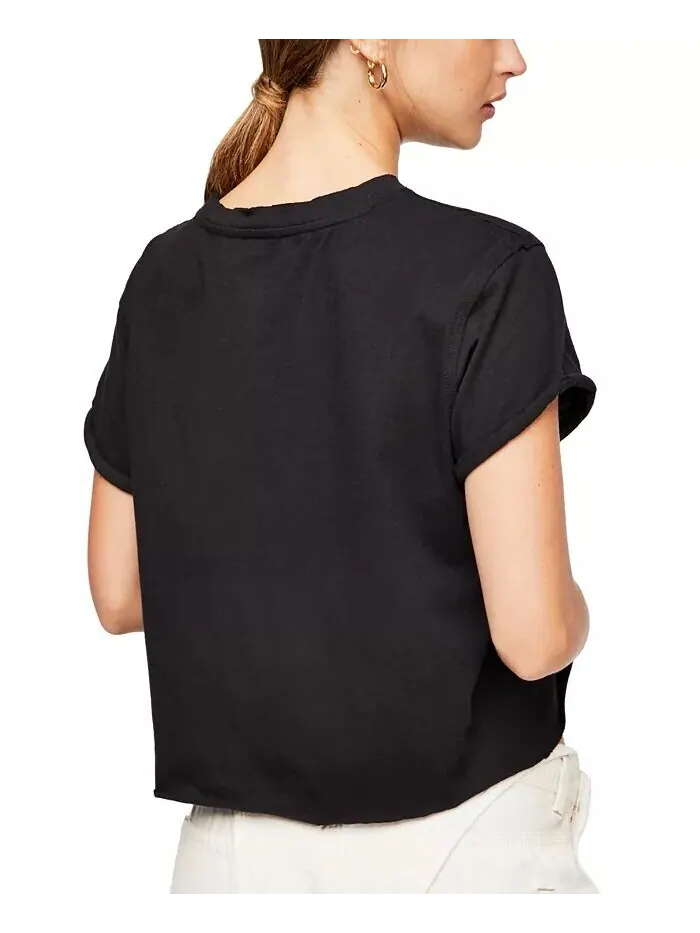Женская футболка The Perfect из хлопка Free People — изображение 2 из 4, черный