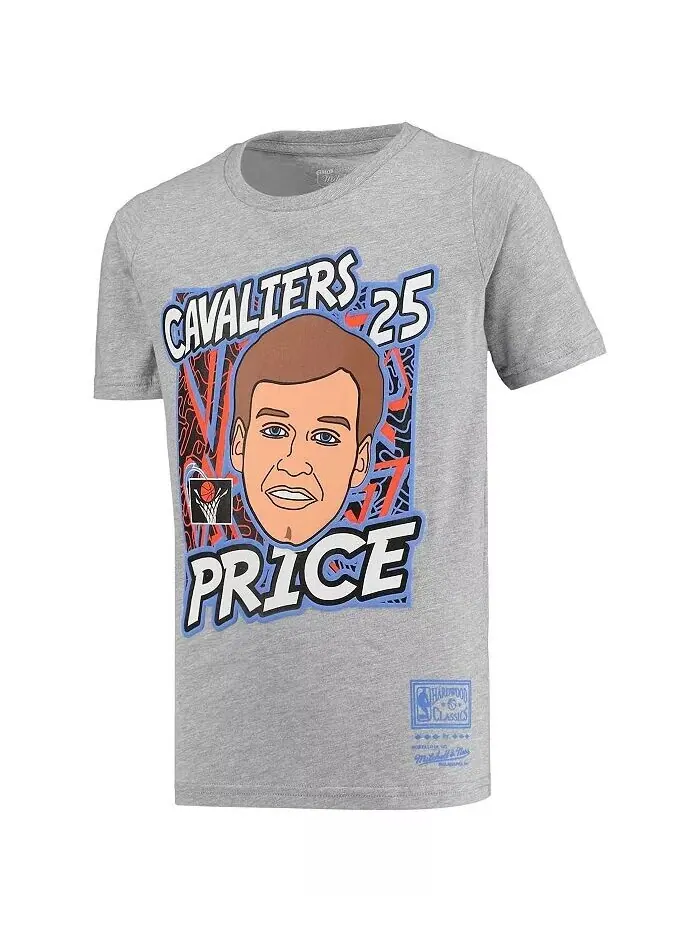 Серая футболка Mark Price для мальчиков и девочек Cleveland Cavaliers Hardwood Classics King Of The — изображение 2 из 3