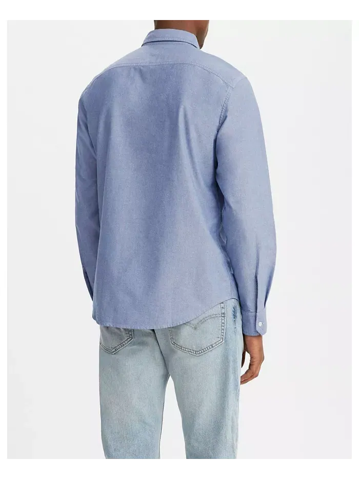 Мужская классическая рубашка с длинным рукавом и одним карманом Regular Fit Levi's — изображение 2 из 3, темно-синий