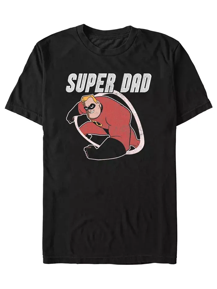 Мужская футболка с коротким рукавом Super Dad Fifth Sun — изображение 1 из 2, черный