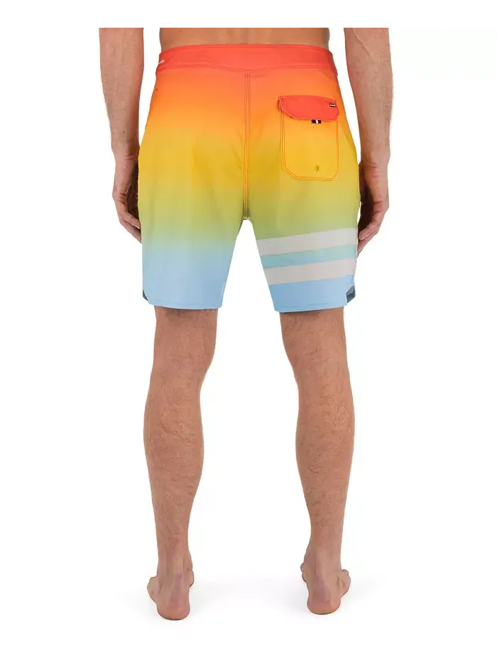 Мужские шорты для плавания Phantom Eco Block Party Boardshorts Hurley — изображение 2 из 6, оранжевый