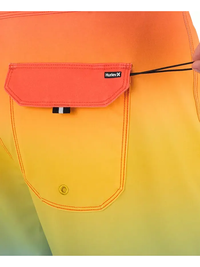 Мужские шорты для плавания Phantom Eco Block Party Boardshorts Hurley — изображение 4 из 6, оранжевый