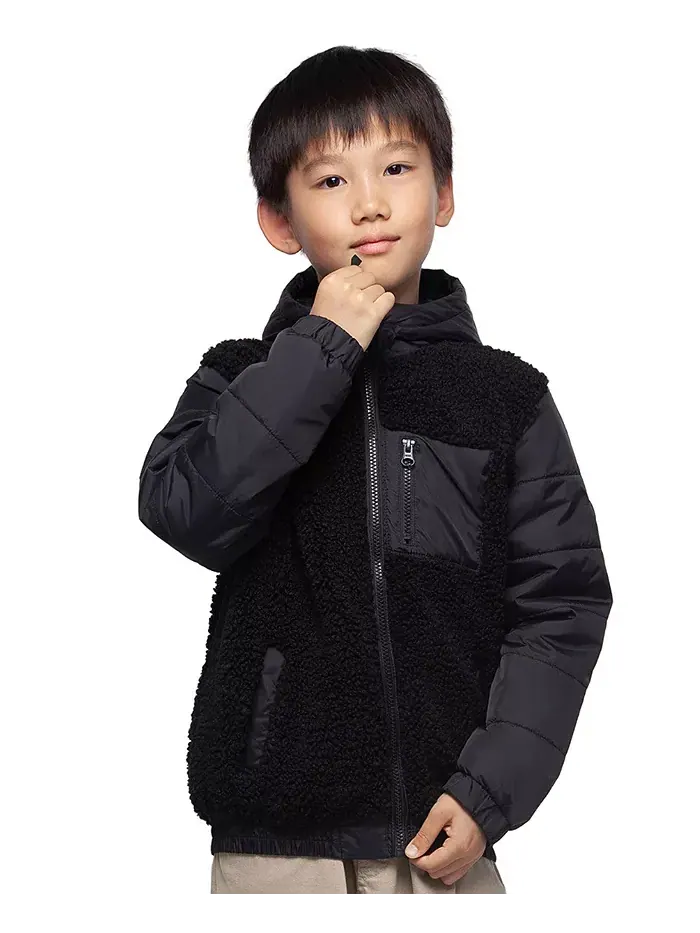 Мальчиковая куртка Sherpa 4-18 Rokka&Rolla — изображение 1 из 9, черный