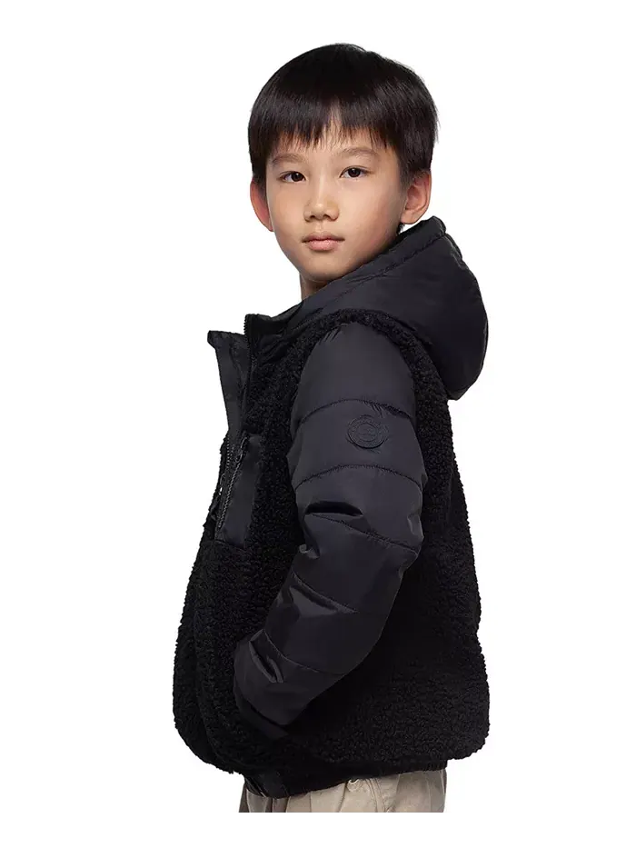 Мальчиковая куртка Sherpa 4-18 Rokka&Rolla — изображение 4 из 9, черный
