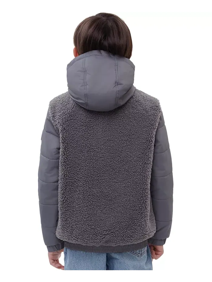 Мальчиковая куртка Sherpa 4-18 Rokka&Rolla — изображение 2 из 11, серый