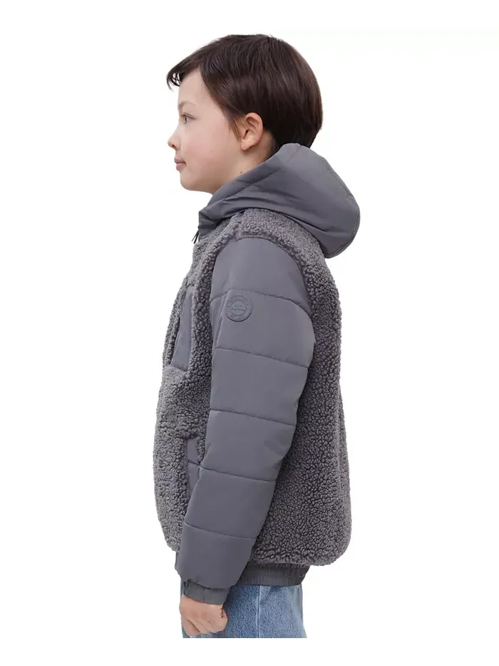 Мальчиковая куртка Sherpa 4-18 Rokka&Rolla — изображение 4 из 11, серый