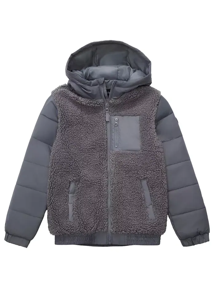 Мальчиковая куртка Sherpa 4-18 Rokka&Rolla — изображение 7 из 11, серый