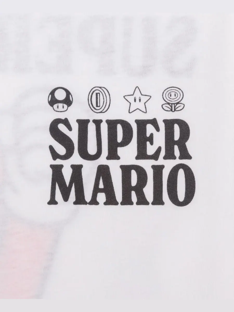 Детская футболка с коротким рукавом "Lets Go" для мальчиков 5-20 лет Mario Bros. — изображение 4 из 4, белый