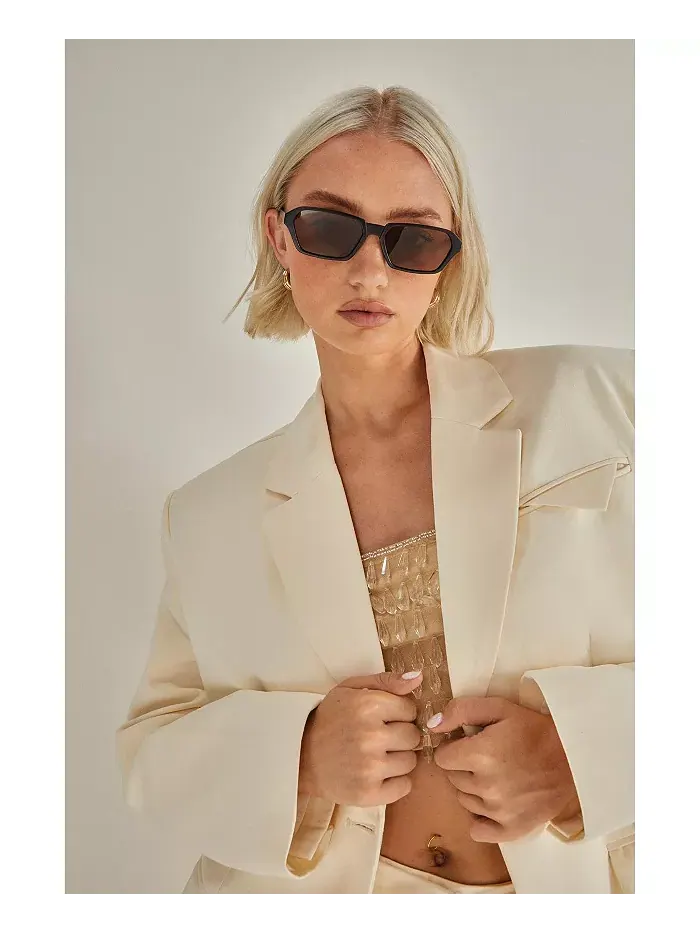 Женский твиловый блейзер свободного покроя Nasty Gal — изображение 3 из 6, бежевый