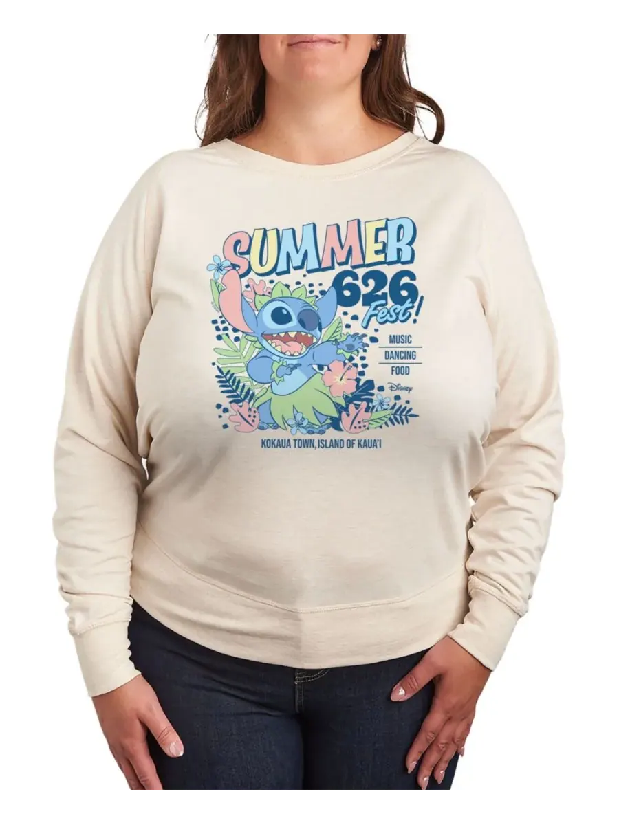 Футболки-пуловеры Lilo and Stitch Summer 626 больших размеров Hybrid Apparel — изображение 1 из 3, бежевый/хаки
