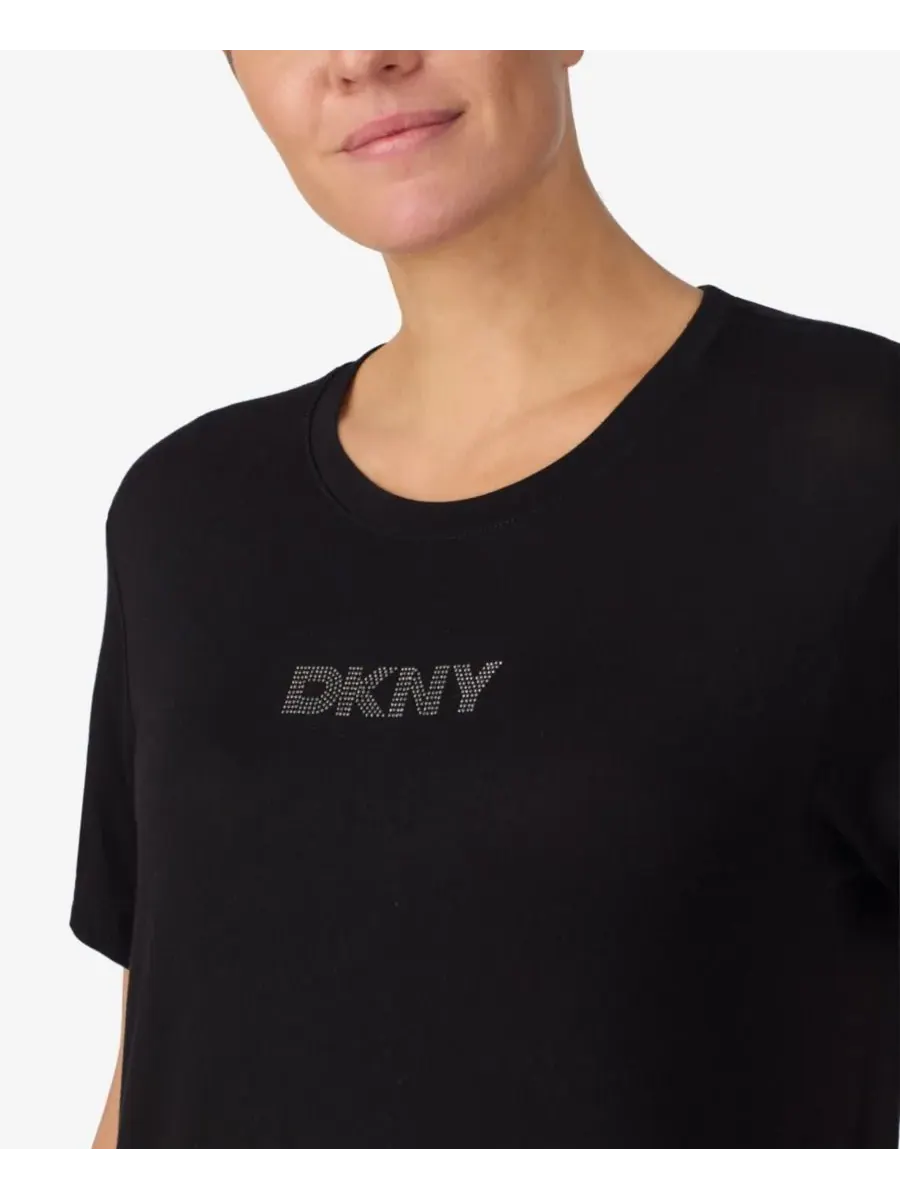 Женская пижама с коротким рукавом, надеваемая через голову DKNY — изображение 3 из 4, черный