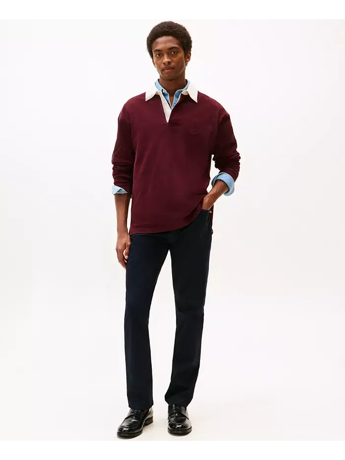 Мужские брюки Denton Slim-Straight Five-Pocket с эластичным твилом Tommy Hilfiger — изображение 4 из 4, синий