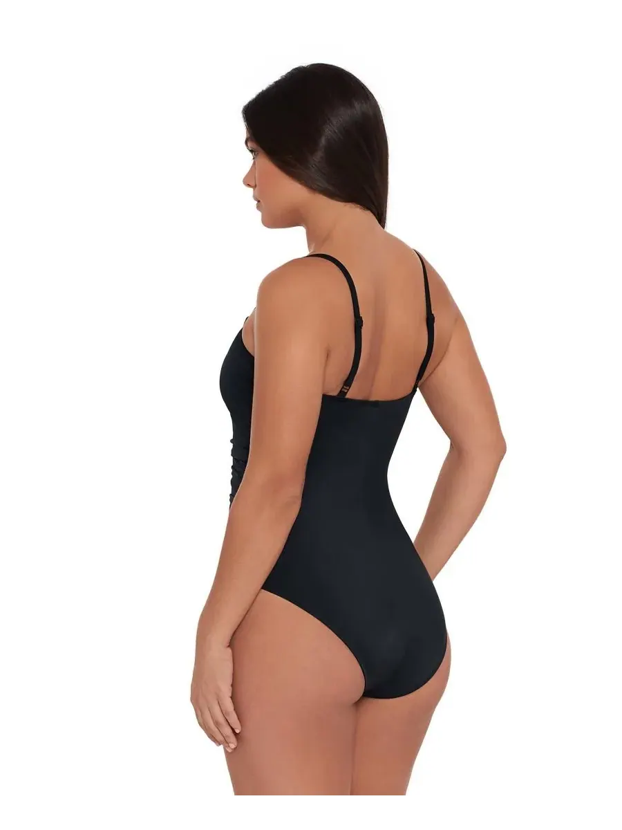 Женский слитный купальник S3 Smoothing Classic с присборенной передней частью S3 Apparel — изображение 2 из 3, черный
