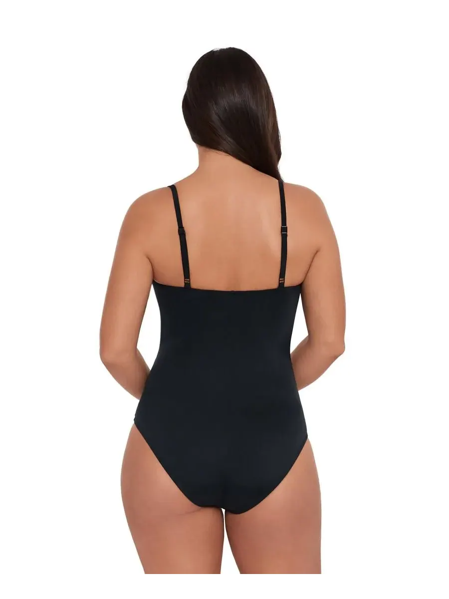 Женский слитный купальник S3 Smoothing Classic с присборенной передней частью S3 Apparel — изображение 3 из 3, черный