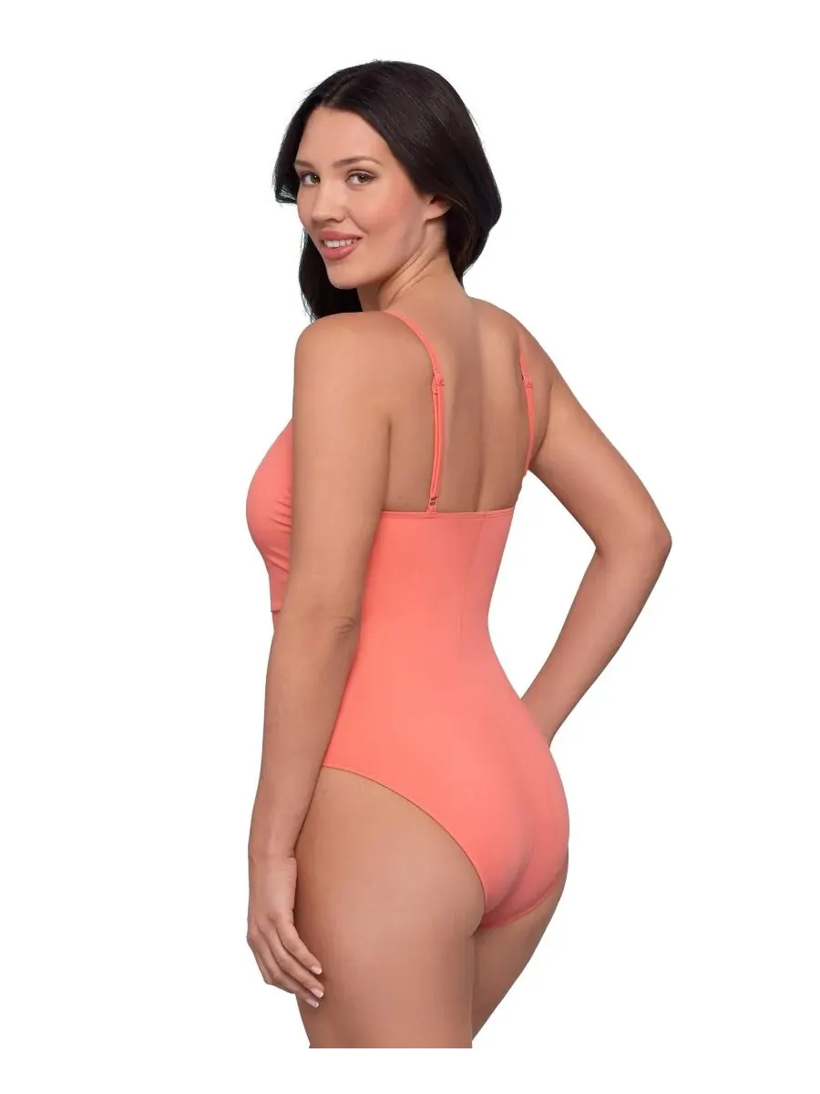 Женский слитный купальник S3 Smoothing Classic с присборенной передней частью S3 Apparel — изображение 2 из 3, арбузный