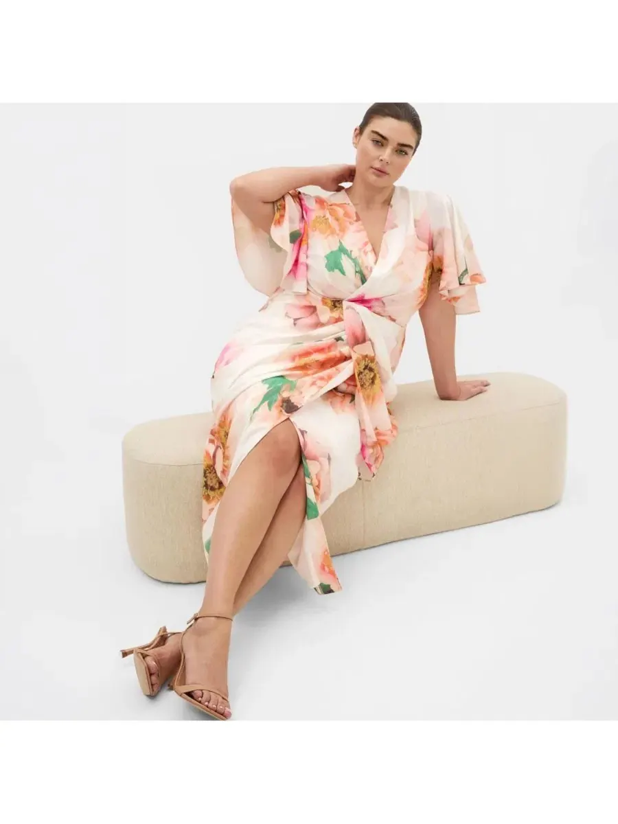 Женское макси-платье Braelynn с садовым принтом CITY CHIC, Garden Party — изображение 3 из 5
