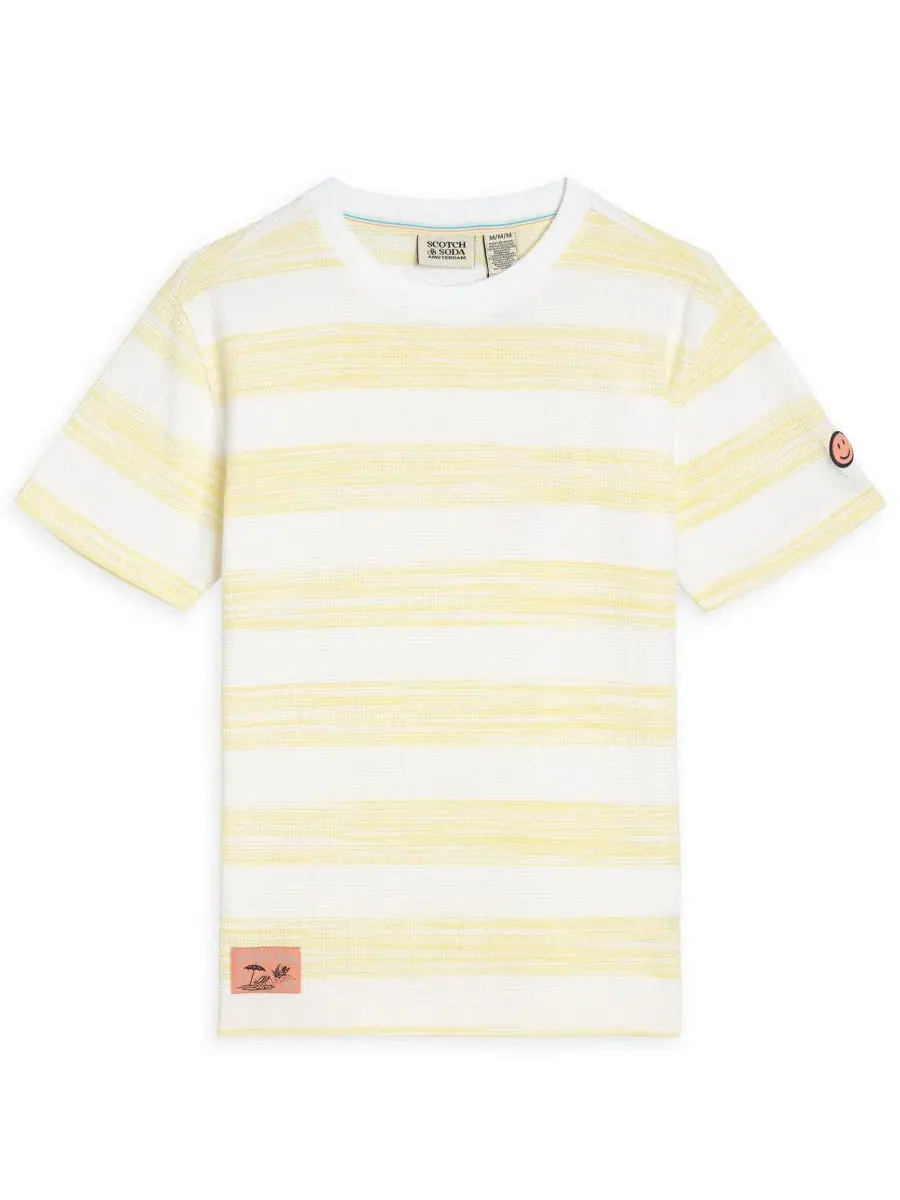 Футболка с коротким рукавом для мальчиков 8-16 лет Scotch & Soda — изображение 1 из 3, яркий белый/желтый
