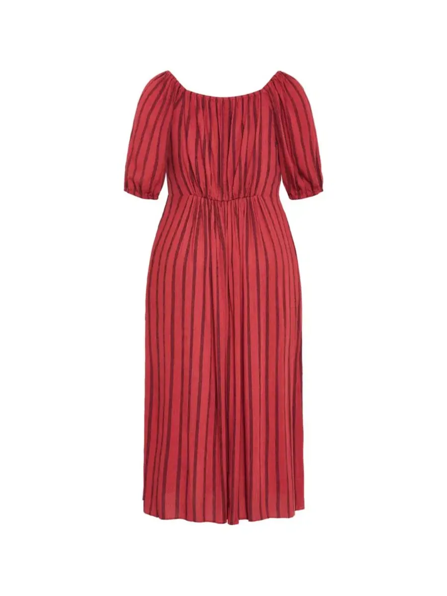 Женское макси-платье Bella Stripe с завязками спереди City Chic — изображение 5 из 5, ржавый серый узор