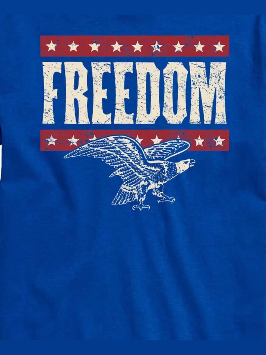 Мужская футболка с коротким рукавом и графическим принтом "Freedom" Airwaves — изображение 3 из 3, синий