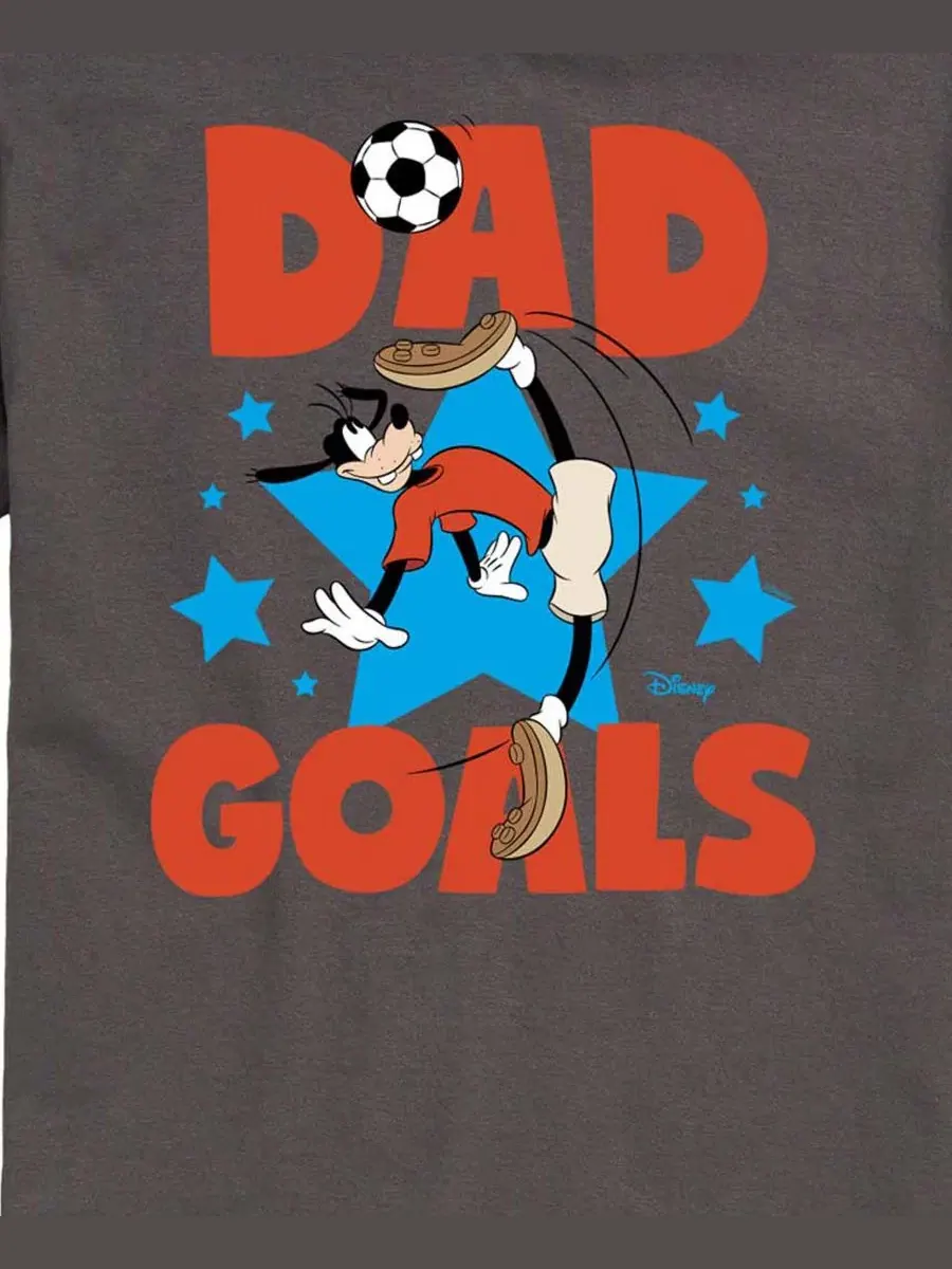 Мужская футболка с коротким рукавом и графическим принтом Disney Goofy Dad Goals Airwaves — изображение 3 из 3, темно-серый