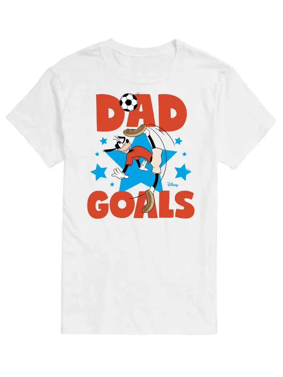 Мужская футболка с коротким рукавом и графическим принтом Disney Goofy Dad Goals Airwaves — изображение 1 из 3, белый
