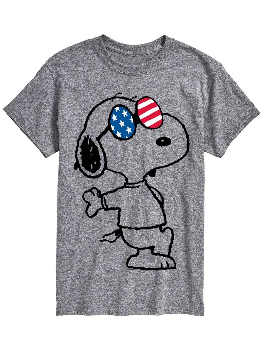 Мужская футболка с коротким рукавом и принтом «Peanuts USA: очки Снупи» Airwaves — изображение 1 из 3, приглушенный