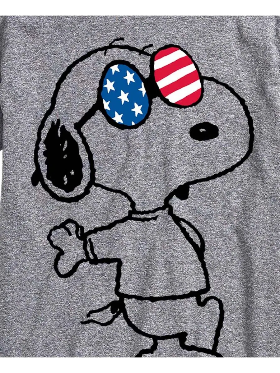 Мужская футболка с коротким рукавом и принтом «Peanuts USA: очки Снупи» Airwaves — изображение 3 из 3, приглушенный