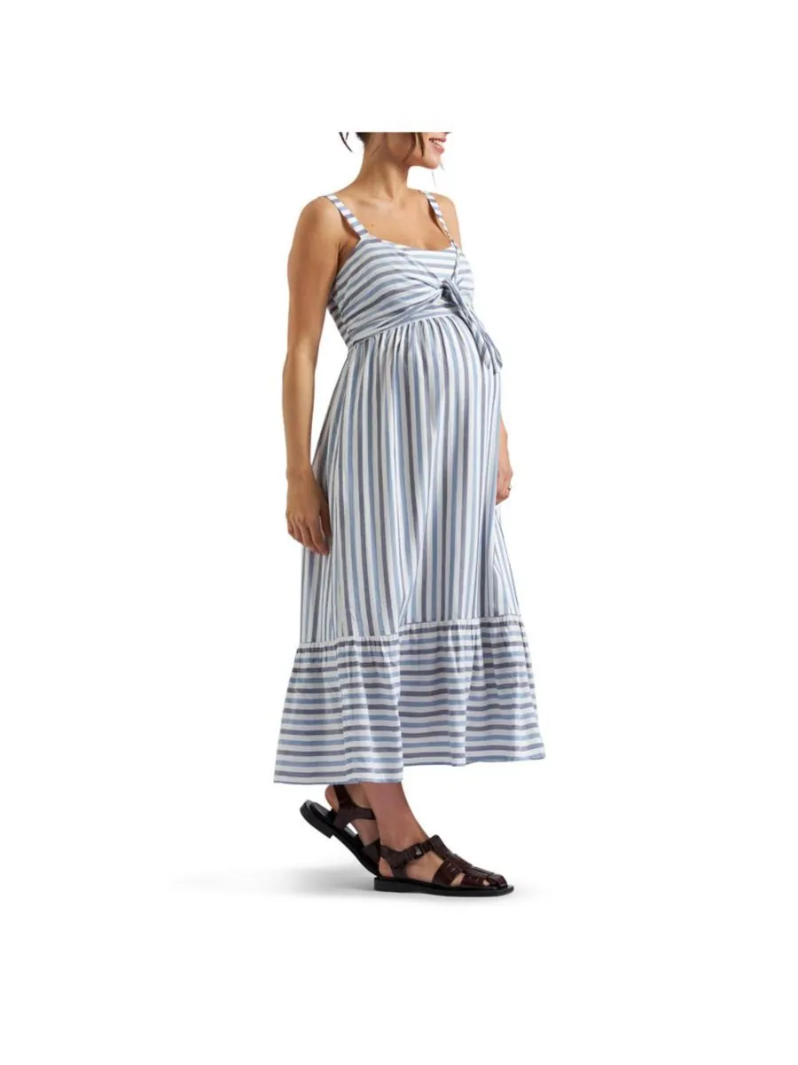 Платье для беременных Ripe Lana с завязками спереди Ripe Maternity — изображение 3 из 3, синий/темно-синий/белый