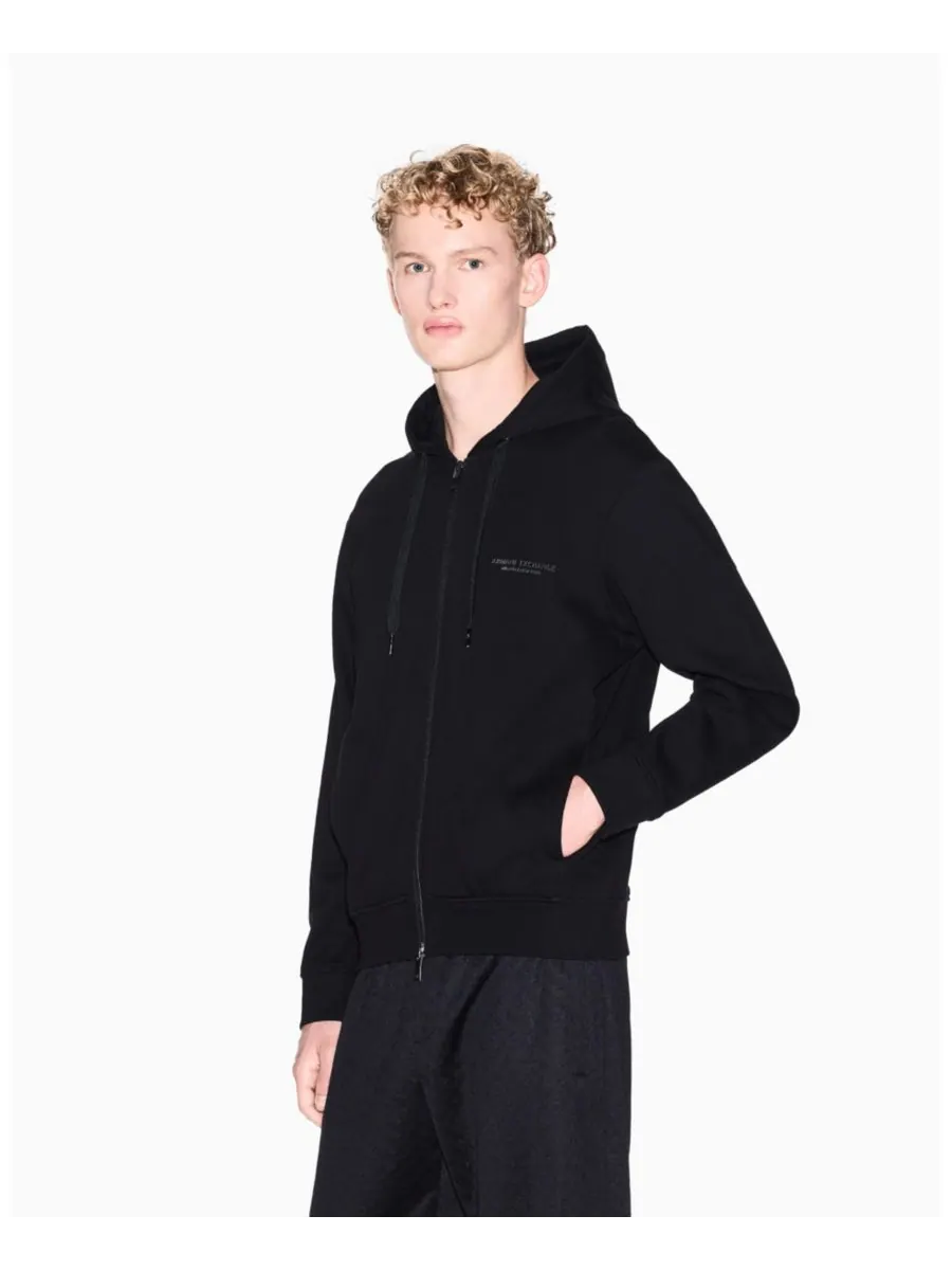 Мужская толстовка на молнии с логотипом Milan NY A|X Armani Exchange — изображение 1 из 5, черный