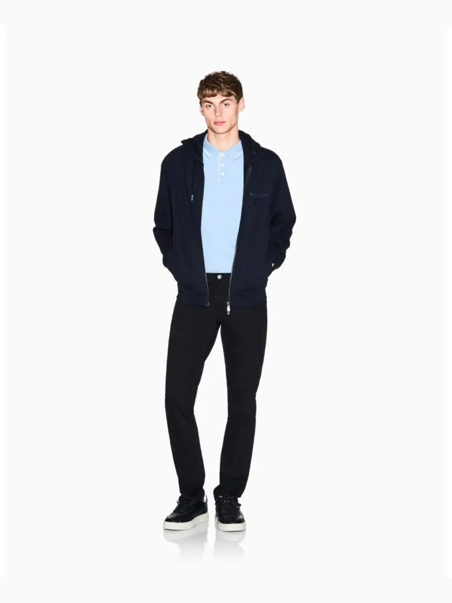 Мужская толстовка на молнии с логотипом Milan NY A|X Armani Exchange — изображение 3 из 5, глубокий темно-синий