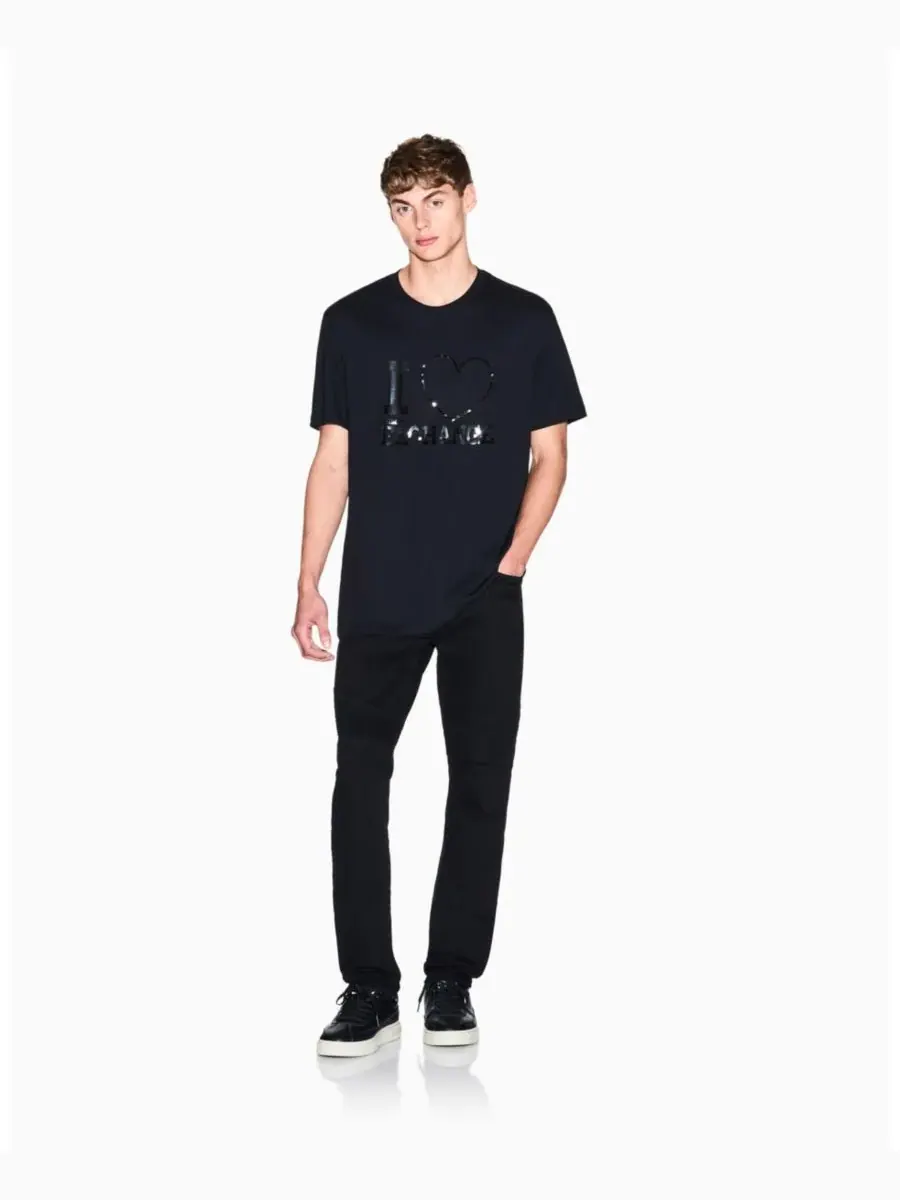 Мужские узкие байкерские джинсы J27 A|X Armani Exchange — изображение 2 из 5, черный
