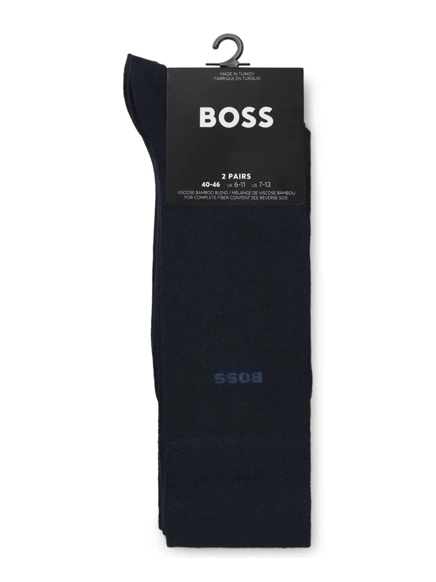 Мужские носки стандартной длины, комплект из 2 пар Hugo Boss — изображение 3 из 3, синий