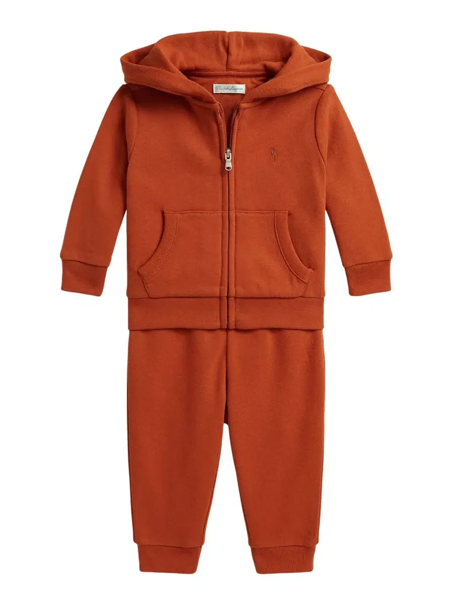 Комплект из худи и брюк с флисом, с капюшоном и длинным рукавом Polo Ralph Lauren, Sweet Potato — изображение 1 из 3