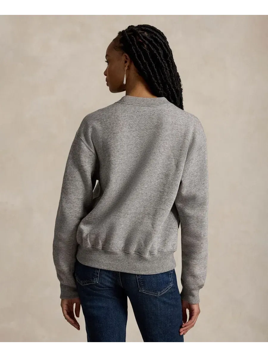 Свитшот с круглым вырезом и принтом Polo Bear Polo Ralph Lauren — изображение 4 из 5, коричневый