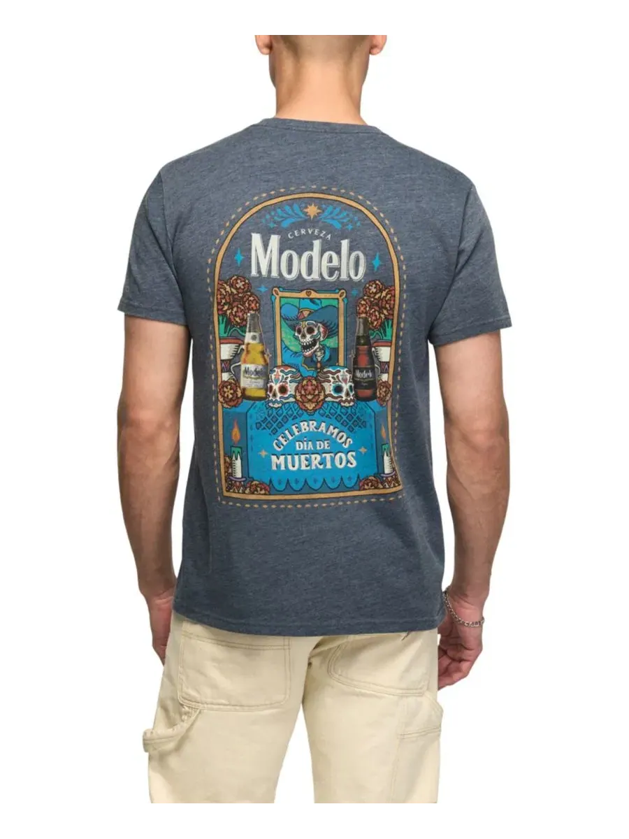 Футболка с коротким рукавом и принтом Modelo Lucky Brand — изображение 1 из 4, синий
