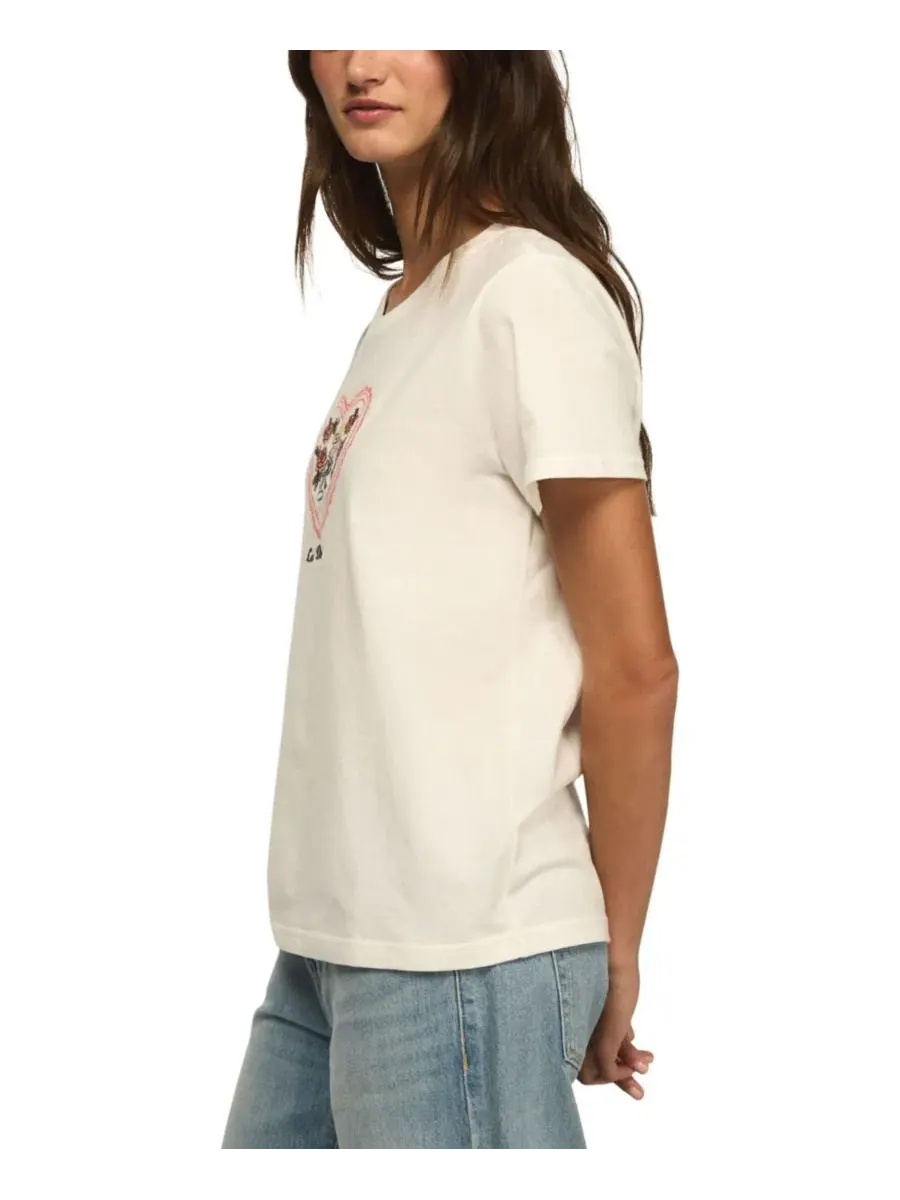 Женская классическая футболка с круглым вырезом Love Drunk Lucky Brand — изображение 2 из 4, яркий белый