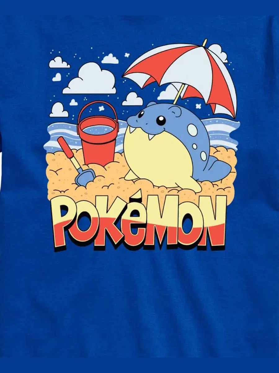 Футболка с принтом Pokemon Beach AIRWAVES — изображение 3 из 3, синий