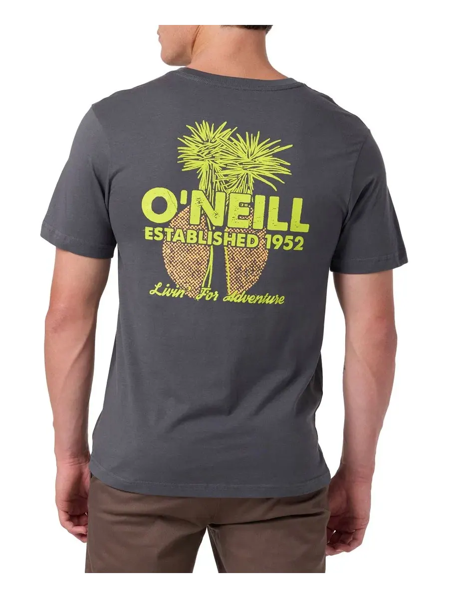 Футболка с принтом Livin' For Adventure Palm Tree O'Neill — изображение 1 из 8, тень