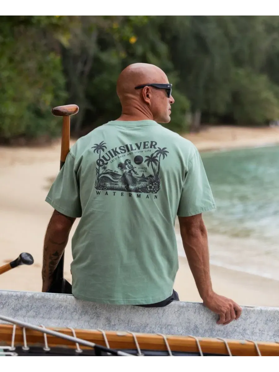 Мужская футболка с коротким рукавом Quiksilver в непринужденном стиле Quiksilver Waterman — изображение 4 из 4, кувшинка