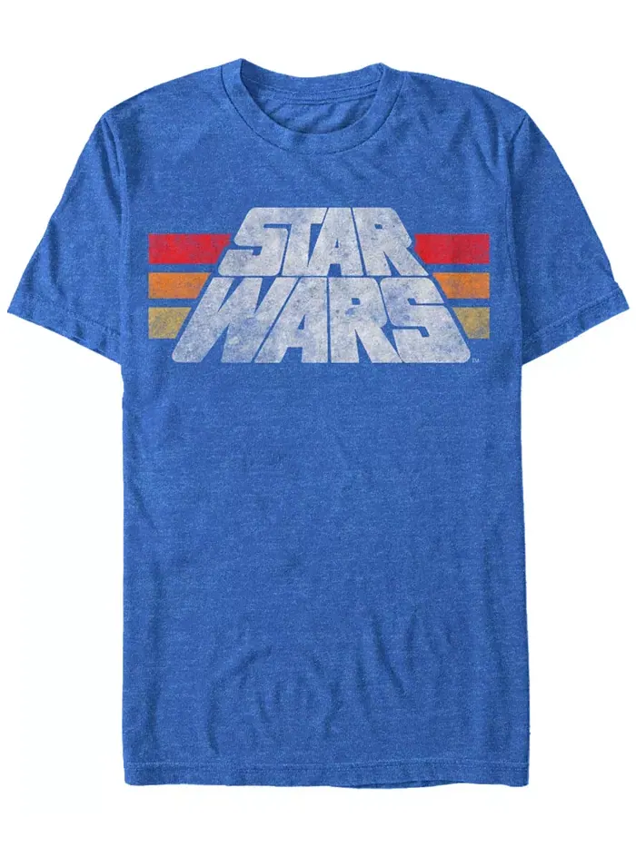 Футболка мужская Star Wars Classic Retro с потертым логотипом, короткий рукав Fifth Sun — изображение 1 из 1, синий