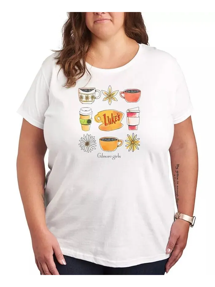 Модная футболка с рисунком Gilmore Girls больших размеров Hybrid Apparel — изображение 1 из 3, белый