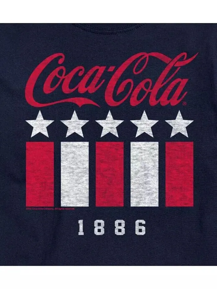 Мужская футболка с коротким рукавом Hybrid Apparel Coca Cola Americana AIRWAVES — изображение 3 из 8, темно-синий