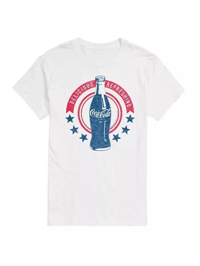 Мужская футболка с коротким рукавом Hybrid Apparel Coca Cola Americana AIRWAVES — изображение 1 из 9, белый