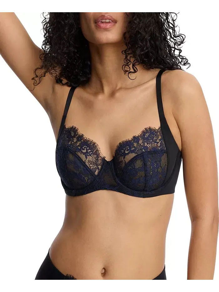 Женский бюстгальтер Entice Lace с полным покрытием чашек и косточками Skarlett Blue — изображение 4 из 6, черный