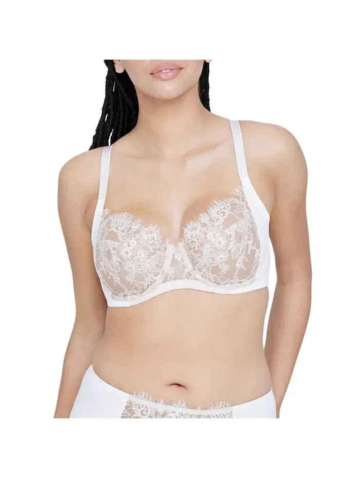 Женский бюстгальтер Entice Lace с полным покрытием чашек и косточками Skarlett Blue — изображение 1 из 3, белый