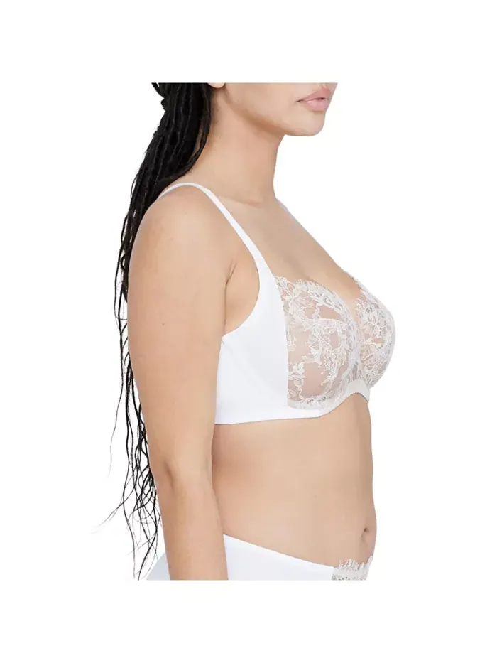 Женский бюстгальтер Entice Lace с полным покрытием чашек и косточками Skarlett Blue — изображение 2 из 3, белый