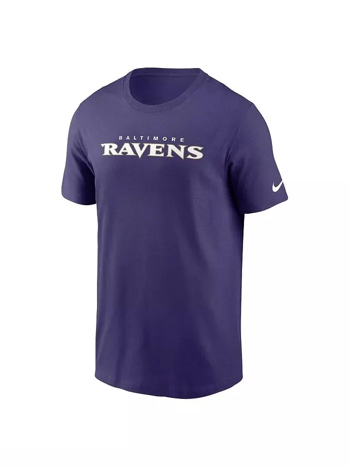 Мужская фиолетовая футболка Baltimore Ravens Primetime Wordmark Essential Nike — изображение 2 из 3