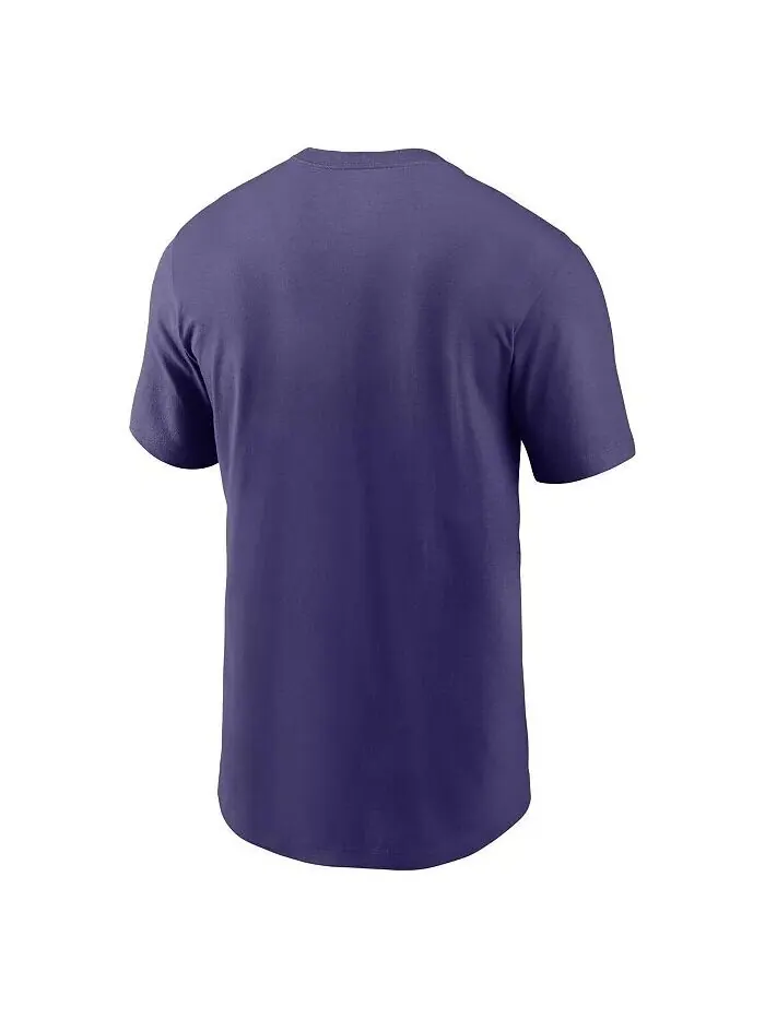 Мужская фиолетовая футболка Baltimore Ravens Primetime Wordmark Essential Nike — изображение 3 из 3, фиолетовый